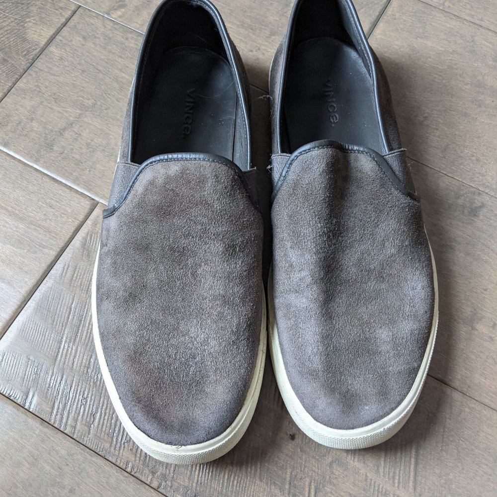 Vince Blaire Slip On Sneakers Gray Suede Size 8.5 Women's